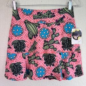 Pickleball Bella Kick Pleat Skort Womens 2 Cactus Athletic Tennis NEW Medium